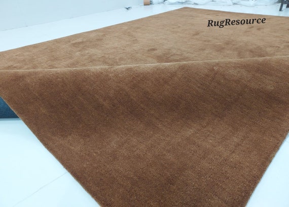 8x10 golden brown area rug -Modern Abstract solid plain Rug handmade brown rug wool brown rug for livingroom bedroom hall 9x12 10x14 12x15.