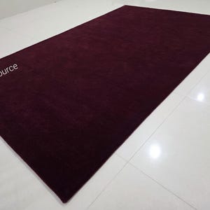 8x10 burgandy area rug -Modern Abstract solid plain Rug For LivingRoom Bedroom can be customize in any size and color image 18