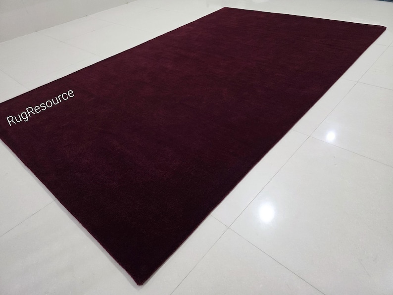 8x10 burgandy area rug -Modern Abstract solid plain Rug For LivingRoom Bedroom can be customize in any size and color image 18