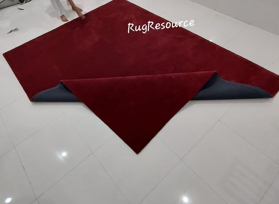 8x10 burgandy area rug -Modern Abstract solid plain Rug For LivingRoom Bedroom  can be customize in any size and color