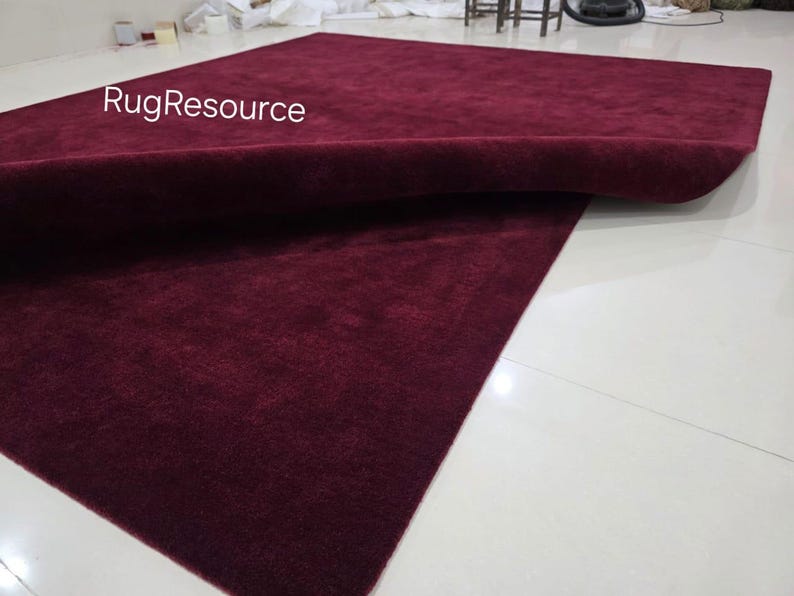 8x10 green area rug -Modern Abstract solid plain Rug handmade green rug for livingroom bedroom hall 9x12 10x14 12x15. deep wine