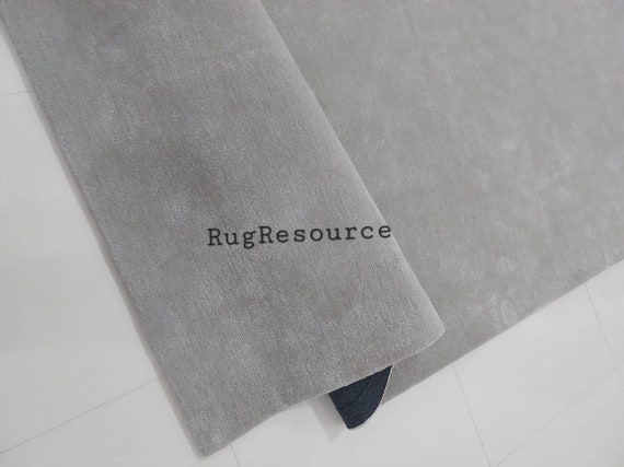 Solid plain gray rug 8x10 9x12 modern area rug  woolen viscose rug for living room bedroom can be customized in any desired color and size