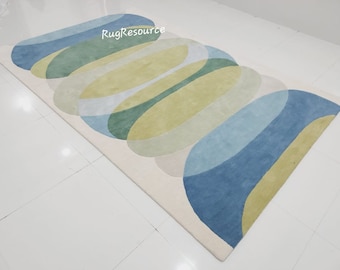 Alfombra con mechones hecha a mano de primera calidad para sala de estar, dormitorio, habitación de niños, decoración del hogar de oficina, alfombra de lana fina de Nueva Zelanda