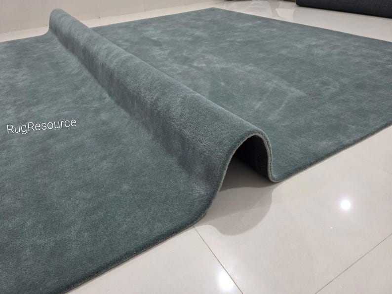 8x10 burgandy area rug -Modern Abstract solid plain Rug For LivingRoom Bedroom can be customize in any size and color pale green
