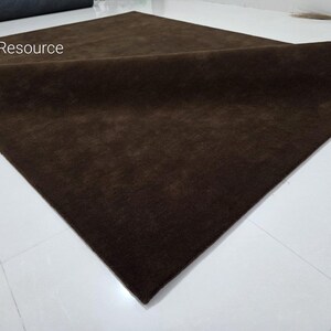 8x10 burgandy area rug -Modern Abstract solid plain Rug For LivingRoom Bedroom can be customize in any size and color walnut