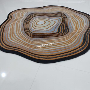 Alfombra marrón de 8x8, color marrón oxidado, de primera calidad, moderna, abstracta, hecha a mano, para sala de estar, hogar, dormitorio, 9x9, 10x10, 11x11, 12x12, 13x13