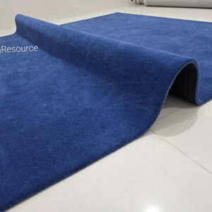 8x10 burgandy area rug -Modern Abstract solid plain Rug For LivingRoom Bedroom can be customize in any size and color deep blue