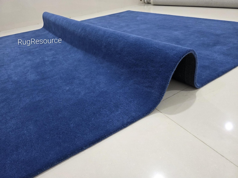 8x10 burgandy area rug -Modern Abstract solid plain Rug For LivingRoom Bedroom can be customize in any size and color deep blue