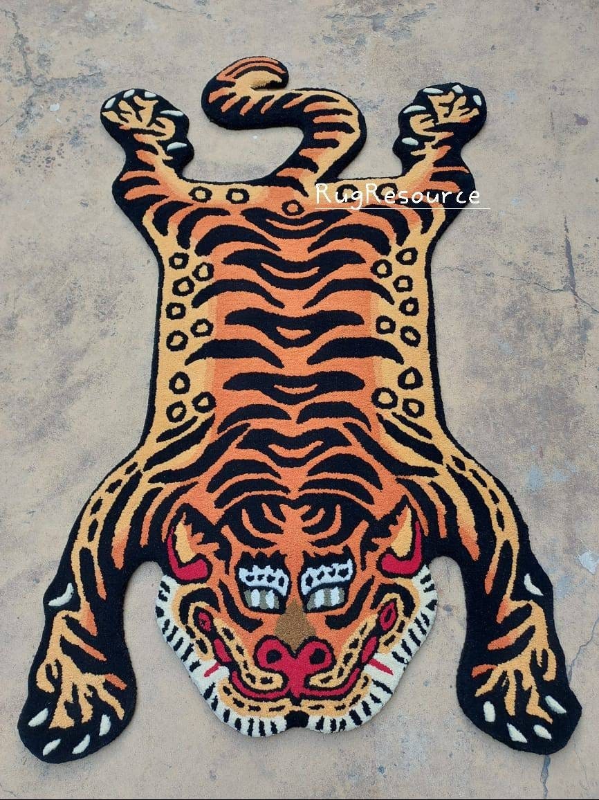 Tibetan Tiger Rug - Etsy Tibetan Tiger Rug - Etsy