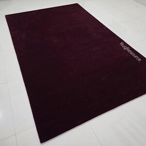8x10 burgandy area rug -Modern Abstract solid plain Rug For LivingRoom Bedroom can be customize in any size and color image 16