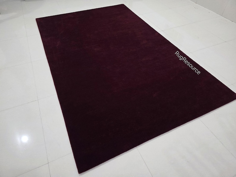 8x10 burgandy area rug -Modern Abstract solid plain Rug For LivingRoom Bedroom can be customize in any size and color image 16