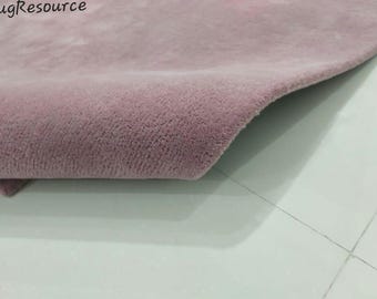 Alfombra grande rosa de 10 x 14 pulgadas - Alfombra moderna abstracta lisa y lisa para sala de estar y dormitorio. Se puede personalizar en cualquier tamaño y color 9 x 12, 12 x 15, 12 x 18.
