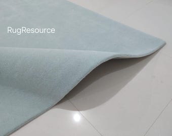 8x10 ice blue area rug -Modern Abstract solid plain Rug handmade brown rug wool brown rug for livingroom bedroom hall 9x12 10x14 12x15.