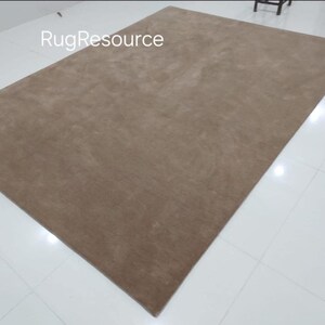 8x10 burgandy area rug -Modern Abstract solid plain Rug For LivingRoom Bedroom can be customize in any size and color light brown