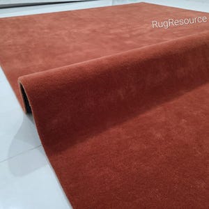 8x10 burgandy area rug -Modern Abstract solid plain Rug For LivingRoom Bedroom can be customize in any size and color terracota