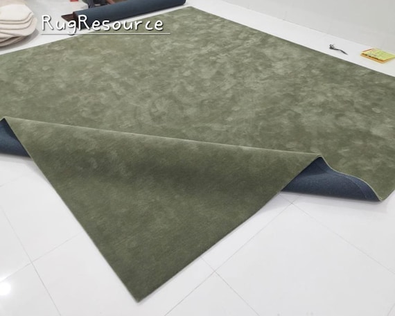 8x10 green  area rug -Modern Abstract solid plain Rug handmade green rug for livingroom bedroom hall 9x12 10x14 12x15.