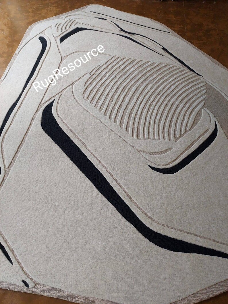 Handmade Tufted Odd Shape Area Rug for Living Room Bedroom Etsy