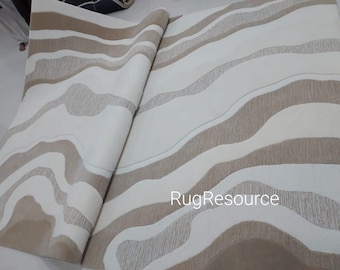 Beige white neutral rug handmade minimalist rug textured woolen rug designer modern abstract area rug for livingroom bedroom home gift 12x15
