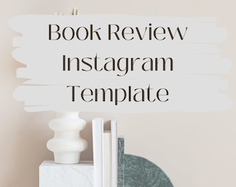 Book Review Instagram Post Canva Template Etsy