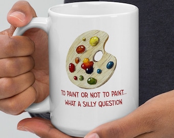 Painter Palette Ceramic Mug, Artist Gift