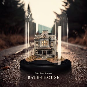 Bates House Diorama Glass Dome Diorama