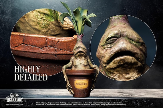 Handmade Mandrake Replica, Harry Potter Inspired Herbology Decor