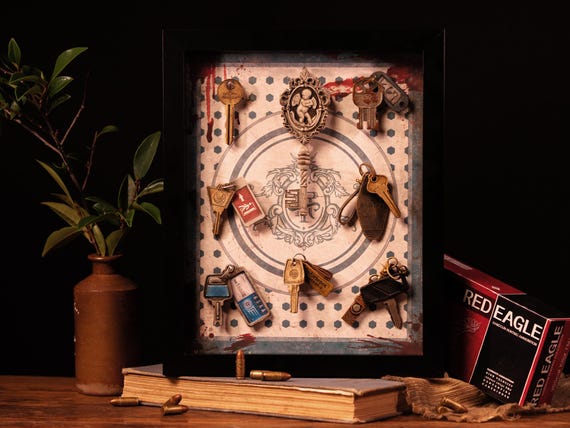 Resident Evil Requiem Key Collection – Handmade Framed Wall Art