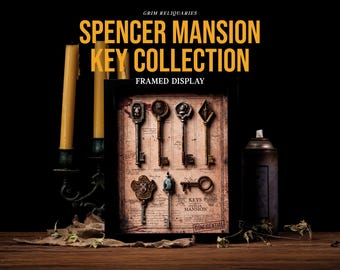 Spencer Mansion Key Collection Framed Display