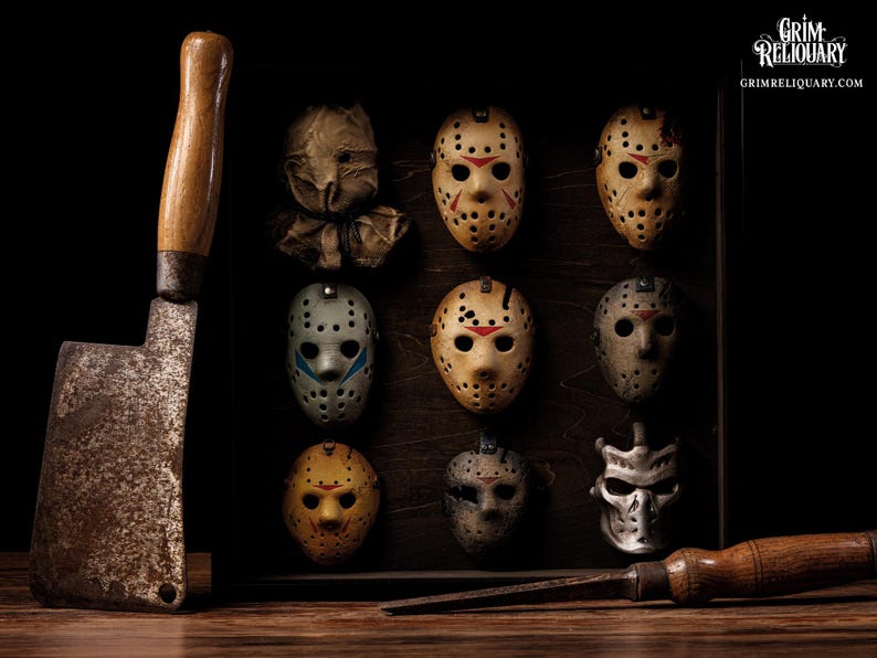 Jason Voorhees Mask Collection Framed Display - Etsy