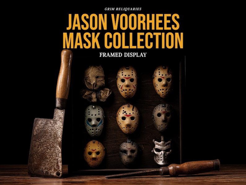 Jason Voorhees Mask Collection Framed Display - Etsy