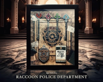 Exhibición de la colección de llaves del Departamento de Policía de Raccoon