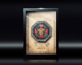 RESIDENT EVIL Stone & Metal Object with Shadow Box Frame