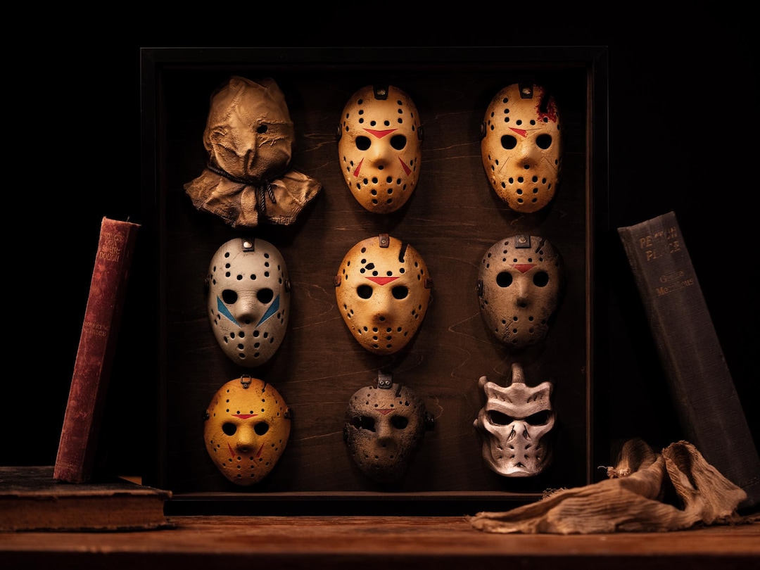 Jason Voorhees Mask Collection – Friday the 13th Jason Masks Framed ...
