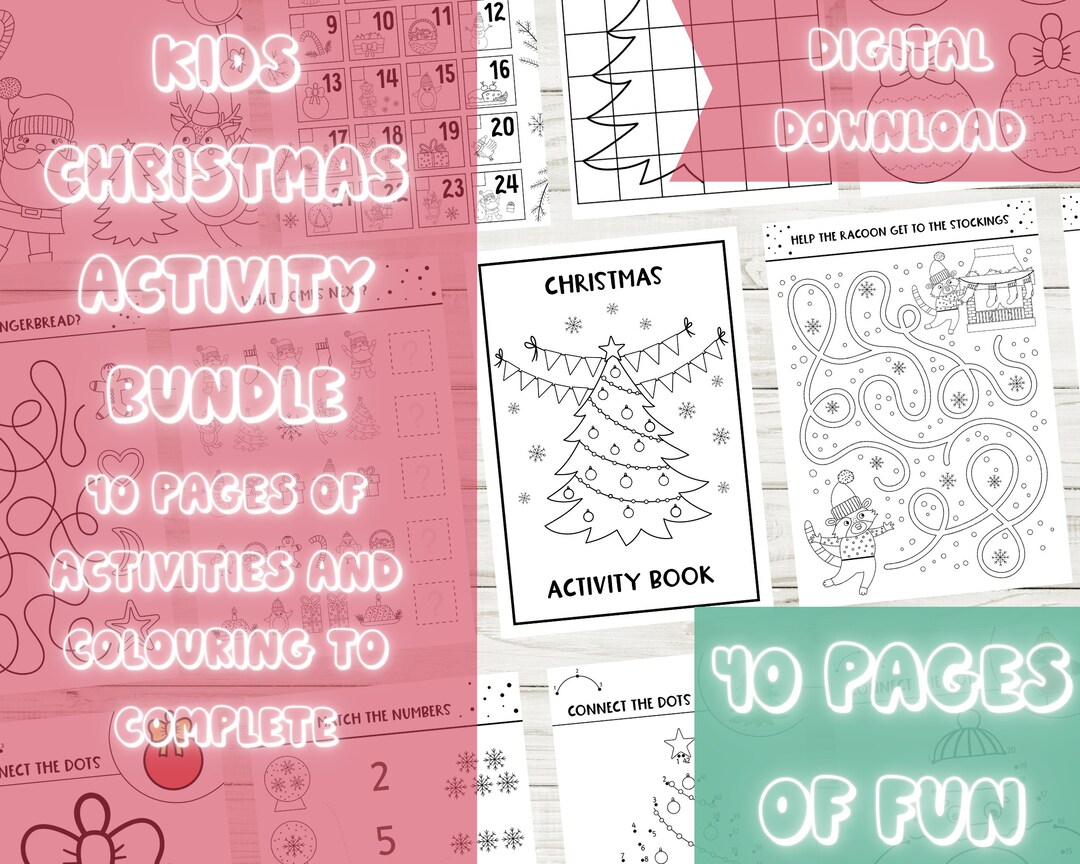 Christmas Activity Bundle // Colouring, Childrens Gift Ideas, Kids ...