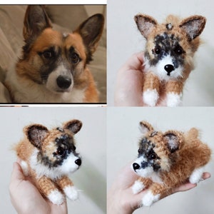 Chien au crochet personnalisé, chien en peluche personnalisé, animal en peluche personnalisé, cadeau personnalisé pour animaux de compagnie, mémorial pour animaux de compagnie, animal en peluche pour animaux de compagnie image 3