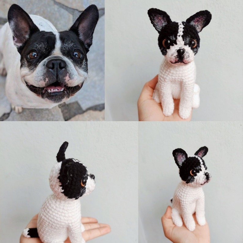 Chien au crochet personnalisé, chien en peluche personnalisé, animal en peluche personnalisé, cadeau personnalisé pour animaux de compagnie, mémorial pour animaux de compagnie, animal en peluche pour animaux de compagnie image 2