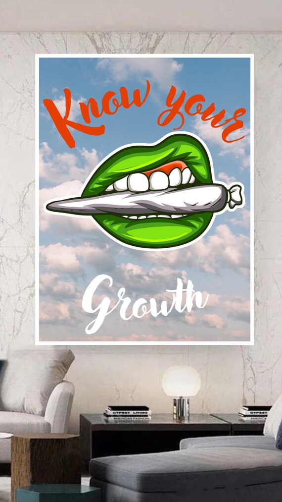 Weed Poster Digital Know Your Growth 1 Etsy