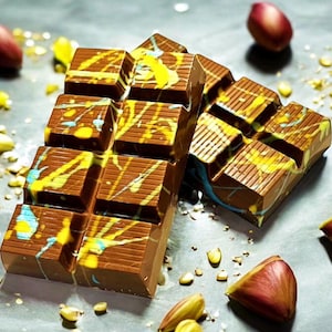 Dubai Chocolate Bar Pistachio Knafeh, Dubai Kunefe Chocolate with Plenty of Kadayif, Dubai Handcrafted Pistachio Chocolate Bar
