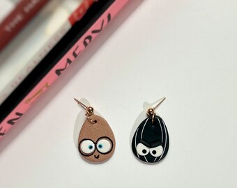 The Bad Seed and The Good Egg Inspired Earrings | Polymer Clay Earrings | Dangle Earrings | Teacher Earrings