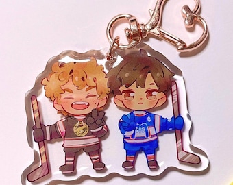 Hockey Romance Acrylic Charm