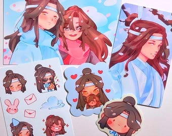 MDZS / The Untamed / Mo Dao Zu Shi - Lan Wangji Waterproof Sticker, Photocard and Print Set