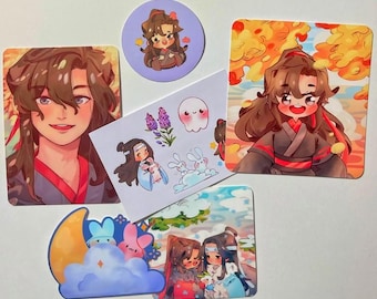 MDZS / The Untamed / Mo Dao Zu Shi - Wei Wuxian WWX  Waterproof Sticker, Photocard and Print Sets