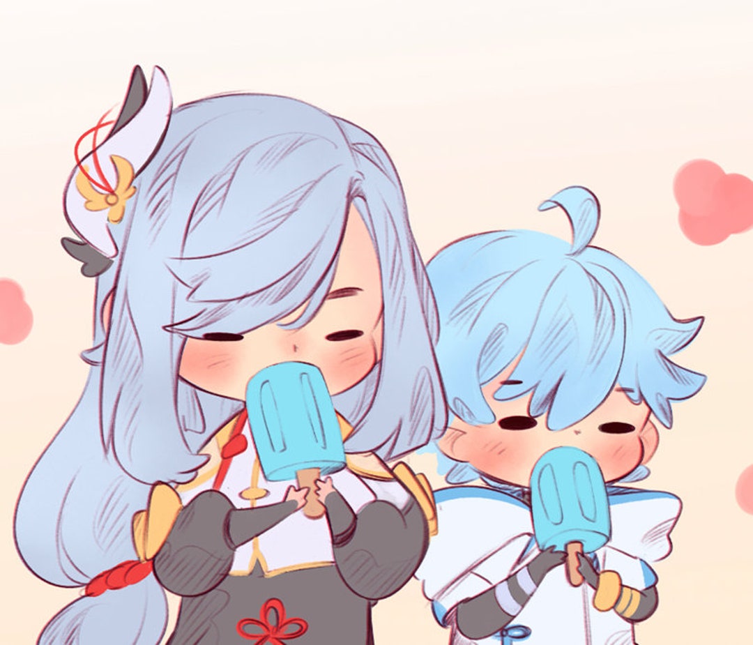 Genshin Impact Chongyun and Shenhe Mini Art Print - Etsy Finland