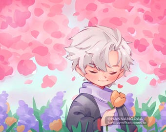 Love and Deepspace - Soft Chibi Sylus Mini Art Print