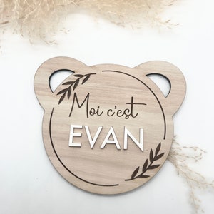 Carte bienvenue bébé avec ou sans Lot de Cartes Étapes en Bois pour Bébé - Personnalisables pour Immortaliser les Premiers mois de Bebe
