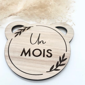Carte bienvenue bébé avec ou sans Lot de Cartes Étapes en Bois pour Bébé - Personnalisables pour Immortaliser les Premiers mois de Bebe image 4
