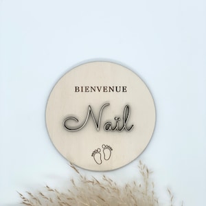 Carte naissance bébé personnalisée en bois - Carte bienvenue bébé personnalisable - Bienvenue bebe image 6