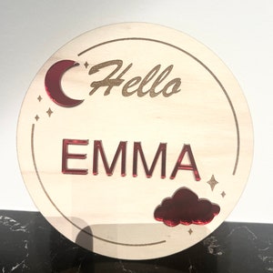 Biglietto di Benvenuto Baby con o senza Set di Cards in Legno per Bebè - Personalizzabile per Immortalare i Primi Mesi del Bambino