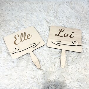 Jeu mariage pancartes Elle et Lui Recto Verso - Pancarte personnalisable - Elle ou Lui - Décoration mariage -  Animation