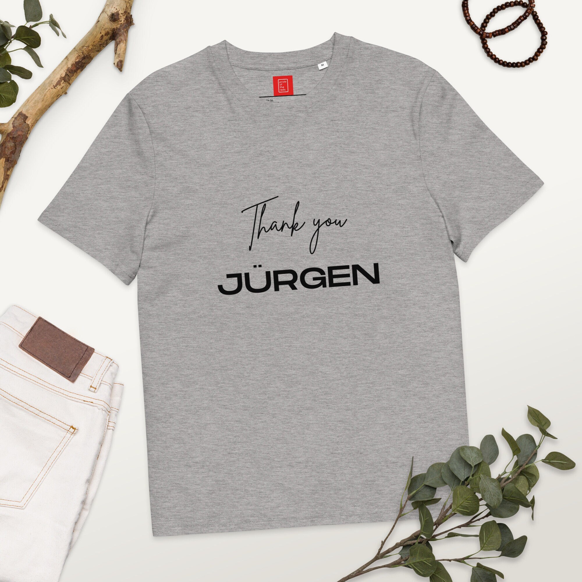 Thank You Jurgen Organic Cotton T-Shirt - Appreciation T-shirt - Jurgen Klopp - LFC Gift - Liverpool FC Tribute T-shirt